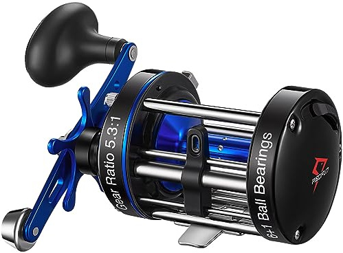 Piscifun Chaos XS Round Baitcasting Reel, Blue 60 Right Hand