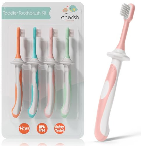 Zahnbürste Kinder 4er-Pack - Kinderzahnbürsten Lernset für Kleinkinder und Kinder Baby Zahnbürste