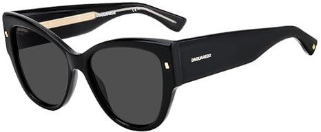 DSQUARED2 Unisex D2 0016/S Sunglasses, 2m2/Ir Black Gold, 56