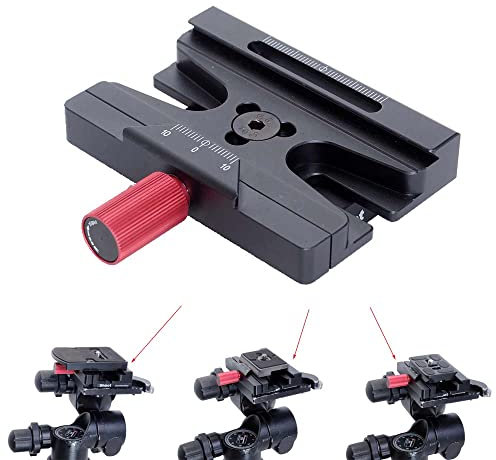 iShoot Clamp Adapter Mount Converter for Converting Arca-Swiss Fit Quick Release Plate 200PL / 410PL Plate to RC4 Tripod Clamp, Compatible with Manfrotto 405/410/488RC4/498RC4/808RC4 Tripod Ball Head