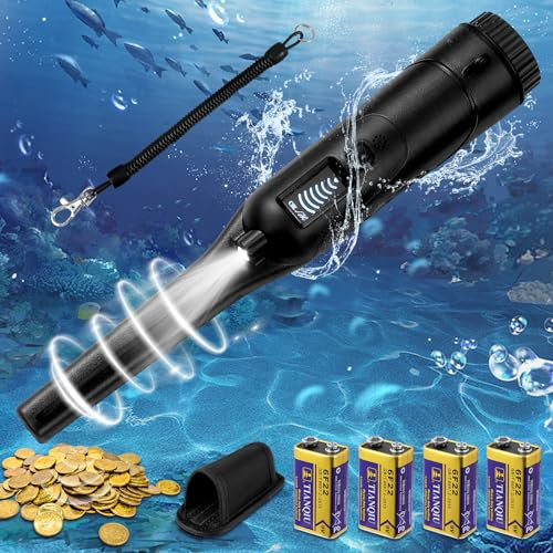 Détecteur de métaux Professionnel Pinpointer Portable - Détecteur de métaux Professionnel 12 Mètres Entièrement Étanche Sous L'eau Écran LCD 3 Modes D'alarme