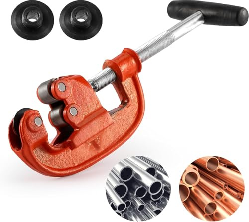 Professional Pipe Cutter Tool for 1-3 Pipes,Heavy Duty Metal Tube Cutter to Galvanized Pipe,Ironr, and PipeCopper,Metal Tube Cutter Great With 2 additional blades for Plumbers or Metalworkers