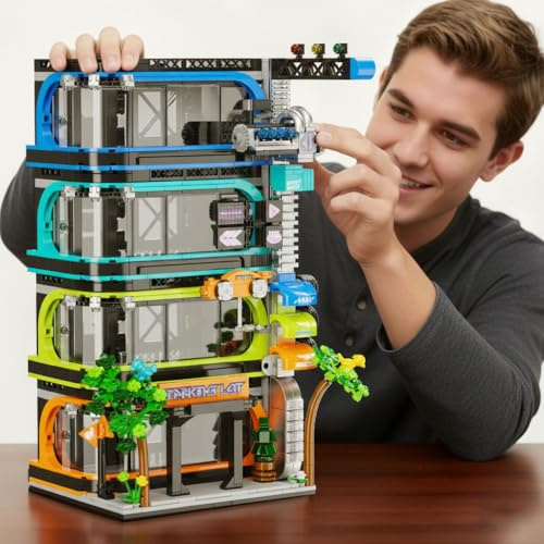 NEWABWN City Parking Tower Building Set Compatible with Lego 1144pc