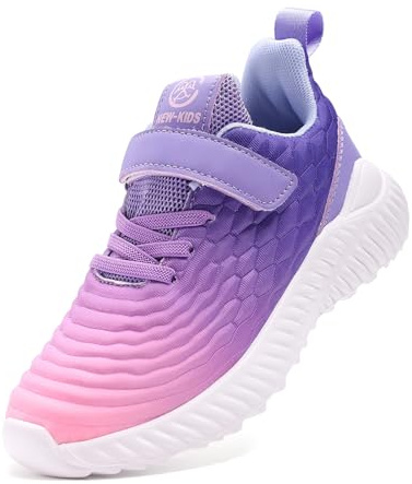 GWMDKI Unisex Kids Trainers Boys Running Shoes Girls Casual Sports Shoes Fashion Child Sneakers for Little/Big Kids Pueple 3UK Purple