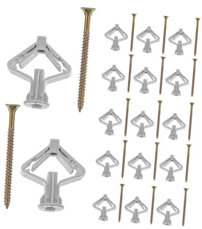 Gatuida 50 Set Kit Di Viti e Ancoraggi Autoperforanti Per Cartongesso in Acciaio e Plastica Assortimento Per Appendere Pesanti Su Pareti Muro