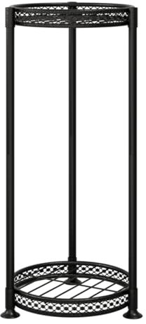 Bamworld Supporto per fiori alto nero – Supporto per piante in metallo per balcone e soggiorno – Elegante scaffale per fiori per interni ed esterni – Scaffale angolare decorativo – Scala per fiori con