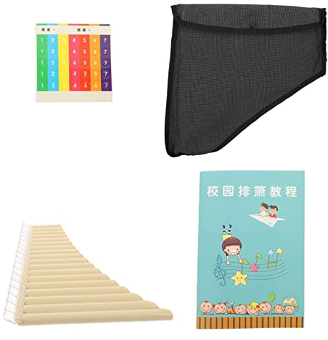 Milisten 18-note Pan Flute for Beginners with Resin Material and Smooth Air Intake, Easy to Carry Beige Panpipe Instrument Suitable for Performance and Style