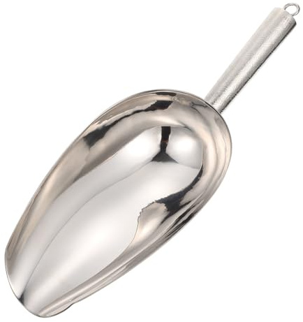 Toyvian Pala de Acero Inoxidable Ergonómica para Hielo y Cuchara Multifuncional para Cocina Bar y Repostería Mango Cómodo Antideslizante para Azúcares y Dulces
