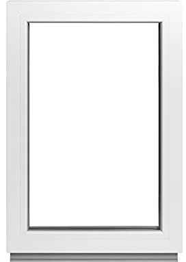 Framex Fenêtre de Cave PVC 60x80 cm Blanc Double Vitrage