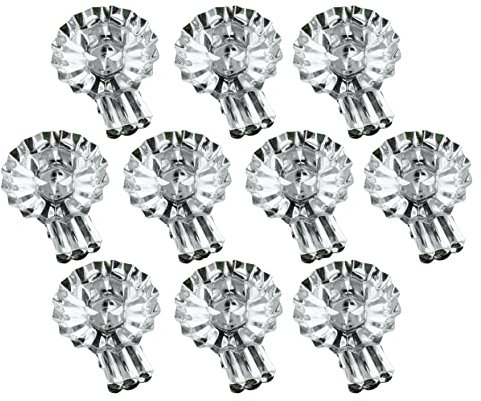 Set of 10 Tree Candle Holders Clip Candle Holder Tree Clips Christmas Tree Candle Holder in Cone Shape (Silver)