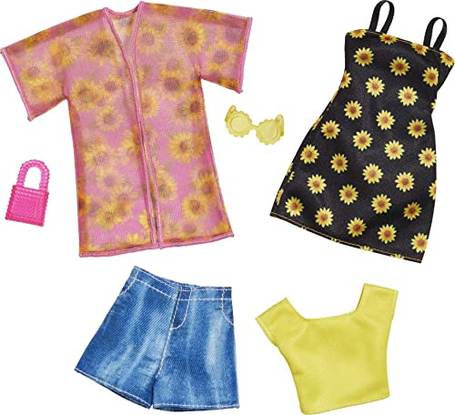 Barbie Mattel Sunflower | 2 Mode Set HBV71 | Vêtements de Poupée