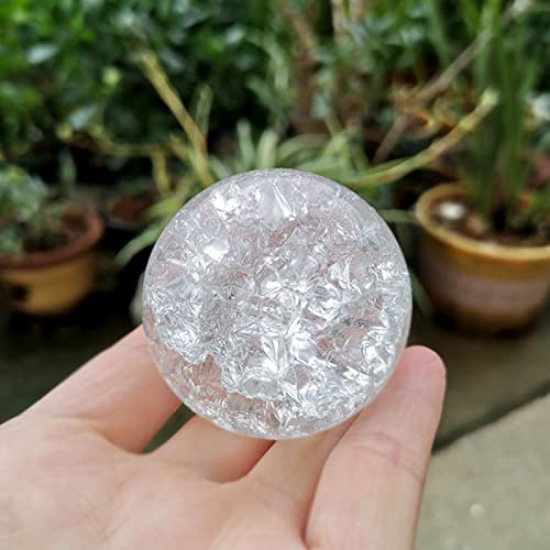 Sfera magica Feng Shui - Sfera di cristallo di ghiaccio - Fontana di acqua rocciosa per bonsai, decorazione per la casa, 6 cm