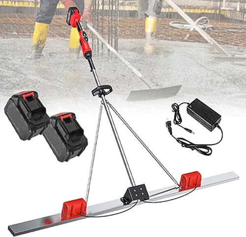 DOZPAL Macchina Vibrante per Finitura del Cemento per massetto Elettrico, Raschietto Elettrico per Cemento 180 cm 48 V Strumento per Finitura del Cemento, Frequenza di Vibrazione Regolabile