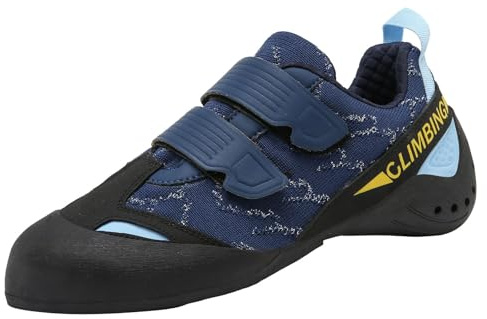 ZHENSI Zapatos De Escalada Hombres Mujeres Jóvenes Principiantes Profesional Escalada En Roca Zapatos De Entrenamiento,Azul,43 EU