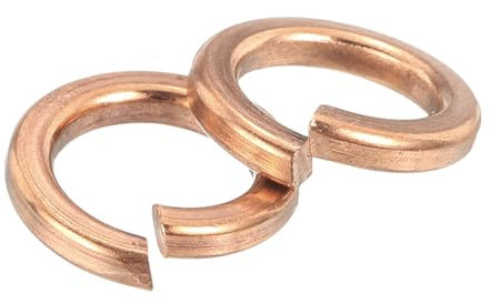 QUARKZMAN 30 Pcs Rondelle à Ressort en Cuivre, M8 Assortiment de Rondelles de Blocage Fendues Rondelles de Blocage pour Vis, Boulons, Écrous