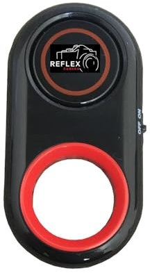 Wireless Bluetooth Camera Shutter Remote for Smartphones - REFLEX CAMERA AB Shutter 6, Compatible with iOS & Android, 30ft Range, Long Battery Life, Perfect for Selfies & Group Photos (Red)