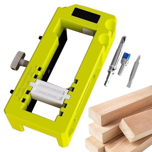 Hinge Jig Template | Router Door Latch Installation Kit | Adjustable Chiseling Mortiser Power Tool | Door Hinge Jig for Precise Scoring and Mortising | Tool for Door & Lock Fitting