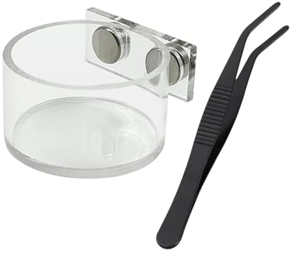 Plat à Nourriture pour Araignées Sauteuses Bol d'Eau Magnétique et | Pinces de Nourrissage pour Reptiles Pour Mante, Tarentule, Cage, Maison et pour les Reptiles de Petite Ta