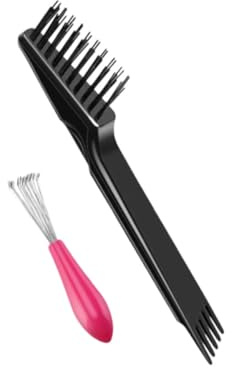 KICHOUSE Set de Nettoyage Outil Nettoyage Complet pour Peigne Griffes en Acier Inoxydable et Design Ergonomique des Cheveux Bouclés Salon