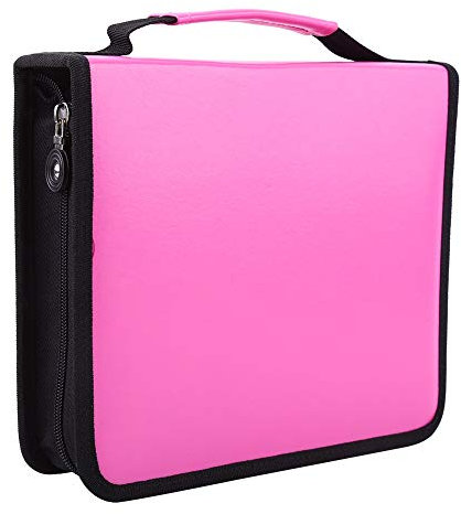 Hztyyier Deluxe PU Leather Pencil Case 120 Slots Pencil Holder Large Capacity Multi-Layer Pencil Bag with Handle Strap(Rose Red) Office Supplies