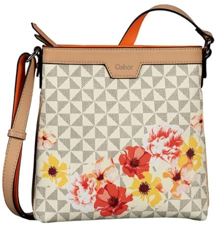 Gabor bags , BARINA FLOWER, Damen, Umhängetasche, M, orange, 23x4x23cm
