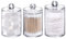 CTDMJ 3Stk Wattepadspender Wattestäbchen Behälter Make-up-Organizer-Set Wattebällchen Wattestäbchen Behälter Wattestäbchen Halter Aufbewahrungboxen mit Lid, Kosmetik Aufbewahrung Schminktisch Zubehör