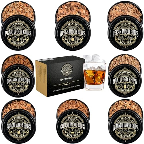 Wood Chips for Cocktail Smoker, 8-Pack
