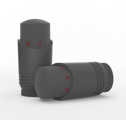 Radiator Valve Head 1pcs - Vancoco Thermostatic Radiator Valve Head Modern TRV Head Radiator Valve Thermostatic Valve Head M30x1.5 Radiator Valves(Anthracite)