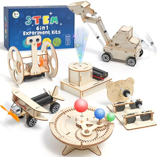 STEM Toys Age 8 9 10 11 12 13 14, Science Experiments for Kids, Science Kits for Kids, Wooden Engineering Kits, Electronics Kit for Kid, Activity Toys Gifts for 8 9 10 11 12 13 14 Year Old Boys