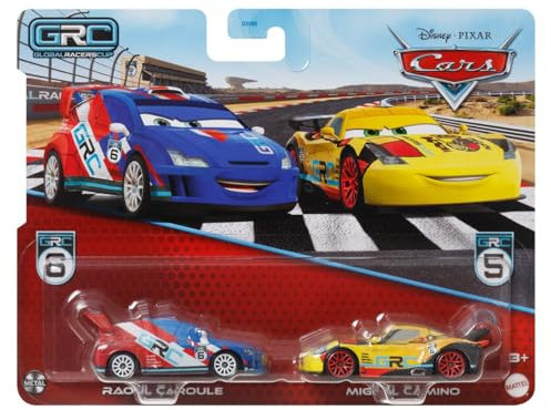 Cars de Disney y Pixar Diecast Spielzeugfahrzeug GRC Raoul CaRoule und Miguel, für Kinder ab 3 Jahren