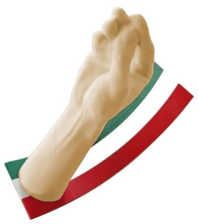 Fluxioxtna Figura dinámica italiana de gesto de mano oscilante, pieza de arte para decoración de oficina en casa y regalo