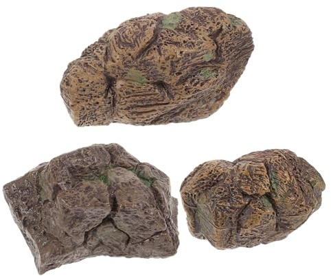 Toddmomy 3piezas Decoración Macetas De Piedra Rocas para Paisajismo Guijarros para Macetas para Decoración De Jardines o Interiores Incluidas