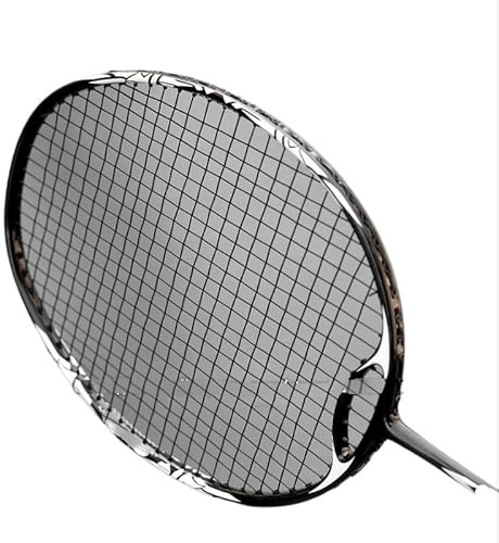 WANGBINGXING Badminton Set Raquetas de bádminton Fibra Carbono máxima tensión Profesional 35 Libras, Cuerda Ultraligera