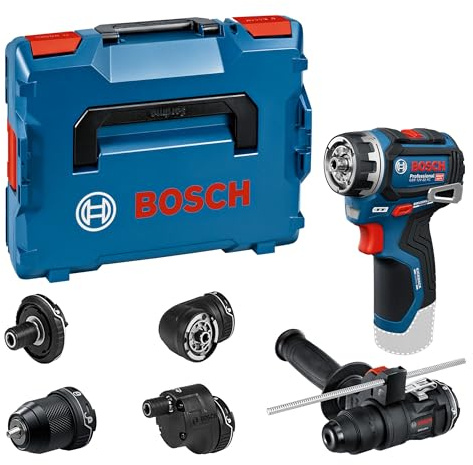 Bosch PRO 12V System Cordless Drill Driver GSR12V-32FC (incl. GFA 12-M, GFA 12-X, GFA 12-E, GFA 12-W, GFA 12-H, Aux. Handle, Depth Gauge, L-BOXX)