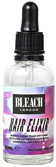 Bleach London Hair Elixir for Dry Ends, Lightweight, No Residue Hair Serum with Avocado Oil, Boosts Shine and Reduces Frizz for Smooth Glossy Hair 50ml