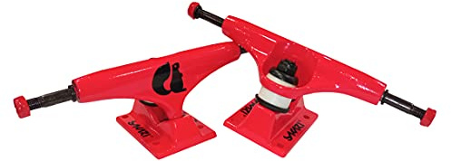 Glutier Sakari Ejes de monopatín Skate Skateboard Trucks (Set 2) 5.25 Red Red