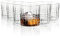 Vinsani Set of 6 Regal Whisky Tumblers 300ml Glasses Classic Cut Transparent Vintage Whiskey Rum Cocktail Drinkware Glasses Bar Gift Set for Men Women