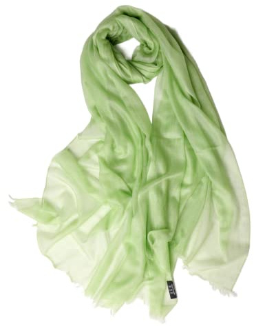 Prettystern damer 100 % kashmir fjäderlätt ring pashmina halsduk aftonklänning stola gjord av mycket tunn 200 garn kashmir trådar, 17. Ljusgrön, 200 cm X 100 cm