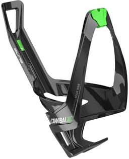 Elite Cannibal XC Portabidón Negro Brillante Gráfico Verde Base Biológica – Ligero Resistente – Bicicleta Carretera MTB Gravel – Ecológico