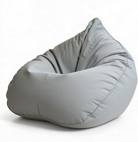 Aiire Poltrona Pouf da Esterno in Olefina - Puff a Sacco XXL Design Moderni con Imbottitura - Bean Bag Gigante per Giardino e Piscina - Cuscino da Lettura, Puffo per Sedersi Grigio