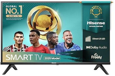 Hisense 40 40E4QTUK FHD LED TV with Freely - Direct Lit LED, Dolby Audio, Natural Colour Enhancer, Games Mode, Sports Mode with Freely, Disney +, YouTube, Netflix