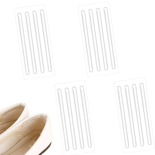 Lot de 16 mini poignées de talon antidérapantes invisibles en silicone pour femme - Protection contre les pincements (97 x 7 mm)