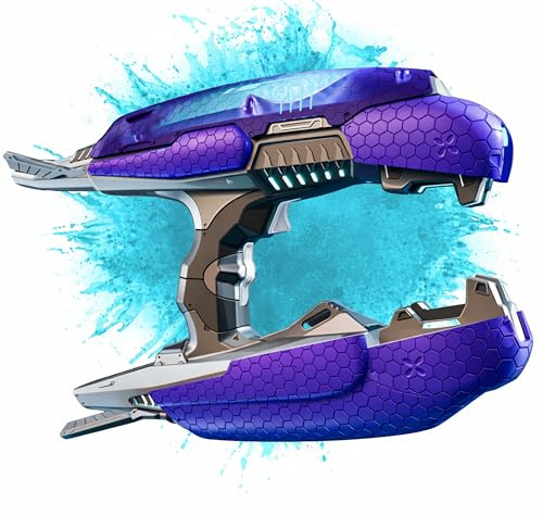 Gel Blaster Halo Plasma Blaster – Blaster à billes de Gel phosphorescentes Type-25 Avec billes Starfire Gellets, – Réplique Sous Licence officielle - 14+