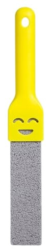 Pumice Stone Toilet Bowl Cleaner with Handle, Scouring Sticks Remove Toilet Bowl Hard Water Rings, Calcium Buildup and Rust Suitable for Cleaning Toilet, Oven, Pool, Grill, Bathtubs (Yellow)