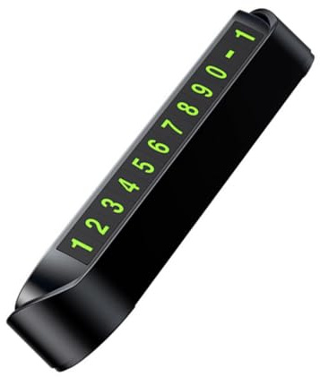 Zuoeay Accesorio para coche, placa de aparcamiento temporal para coche, tablero de coche, número de teléfono, ocultar, número de teléfono, fácil instalación, tarjeta de aparcamiento