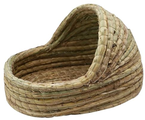 NUOBESTY Nido Tejido para Mascotas Pequeñas Lecho de Pasto, Cueva Confortable de Plástico, Tamaño Grande para Conejos, Cobayas, Hámsteres y Erizos, Uso en Jaulas para Animales Pequeños