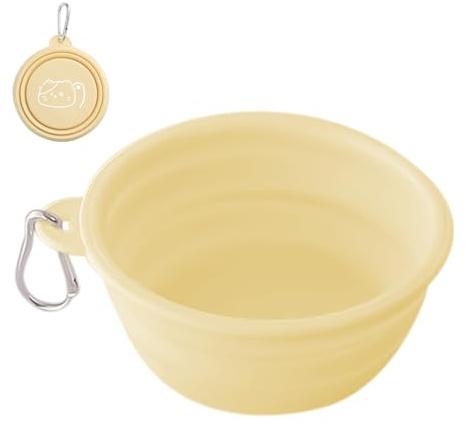 Cuenco plegable para perros - 5,12 x 5,12 x 1,97 pulgadas, cuenco plegable para mascotas, cuenco de agua portátil de TPE | Contenedor de viaje de viaje al aire libre resistente a la deformación para