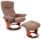 Robas Lund MCA Relaxsessel Hamilton, Fernsehsessel Hocker, Stoff/Textil 130kg belastbar - antikbraun, honigfarben