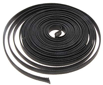 ETOPARS Expandable Braided Sleeving Wire Black Braided Sleeving Cable Tidy Sleeve Loom Tubing Cable Sleeve Flexible Insulated Protection 8mm Diameter Length 7.5 Meters