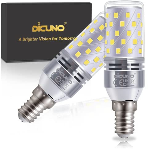 DiCUNO Bombilla LED E14 Maíz 8W, Equivalente halógena 100W, 1000lm, Luz frío 6000K, No regulable, 230V, Casquillo E14 estándar, Ahorro de energía, Pack de 2
